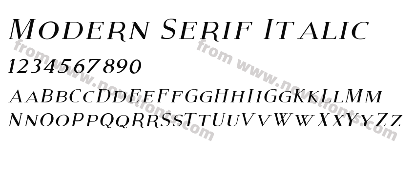 Modern Serif ItalicPreview