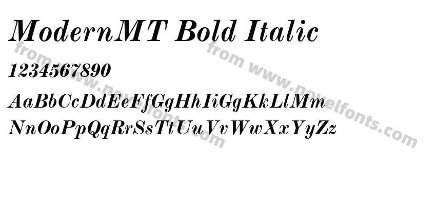 ModernMT Bold ItalicPreview