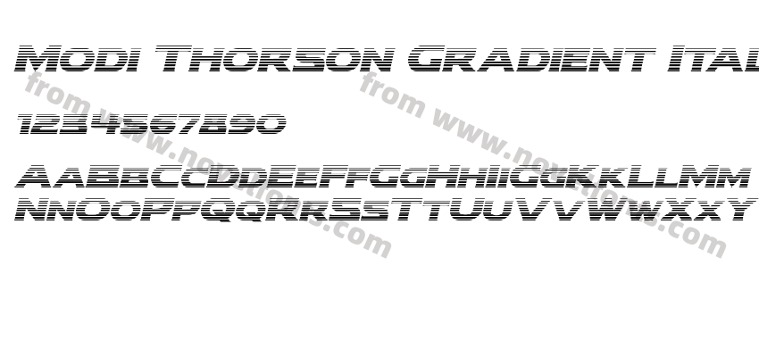 Modi Thorson Gradient ItalicPreview