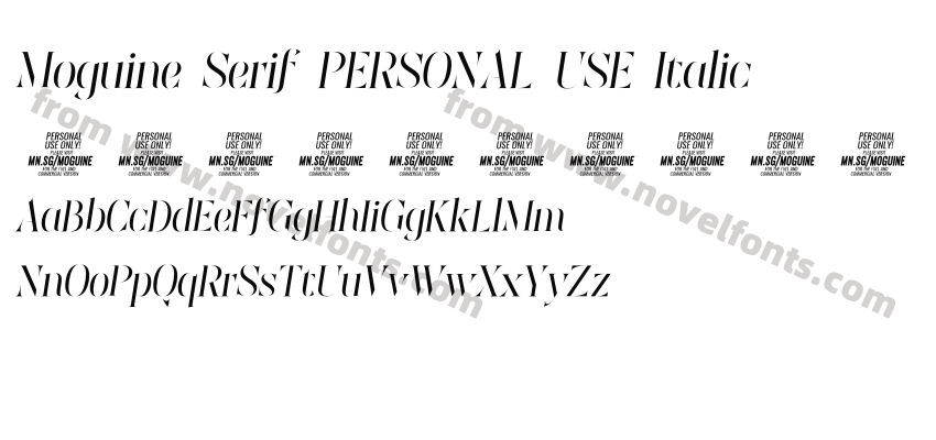 Moguine Serif PERSONAL USE ItalicPreview