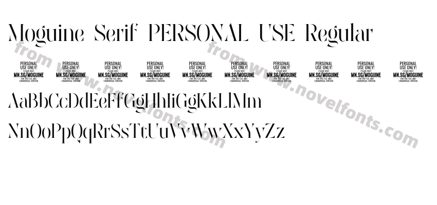 Moguine Serif PERSONAL USE RegularPreview