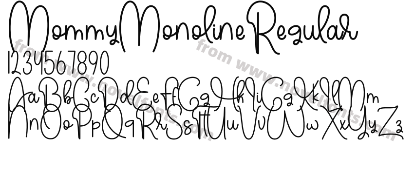 MommyMonolineRegularPreview