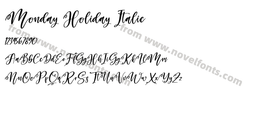 Monday Holiday ItalicPreview