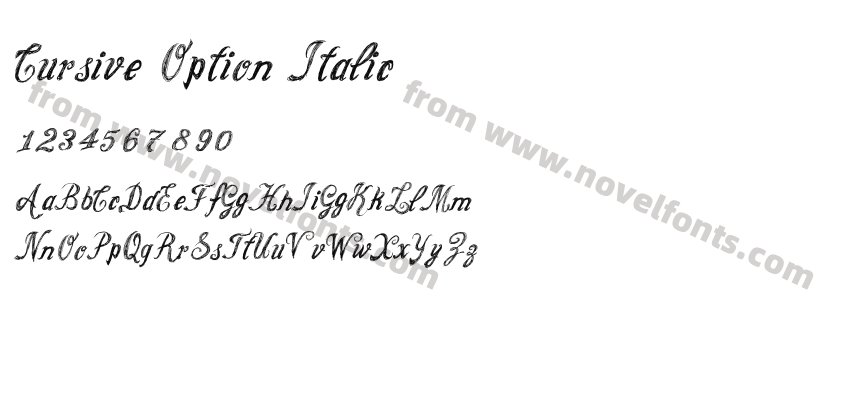 Cursive Option ItalicPreview