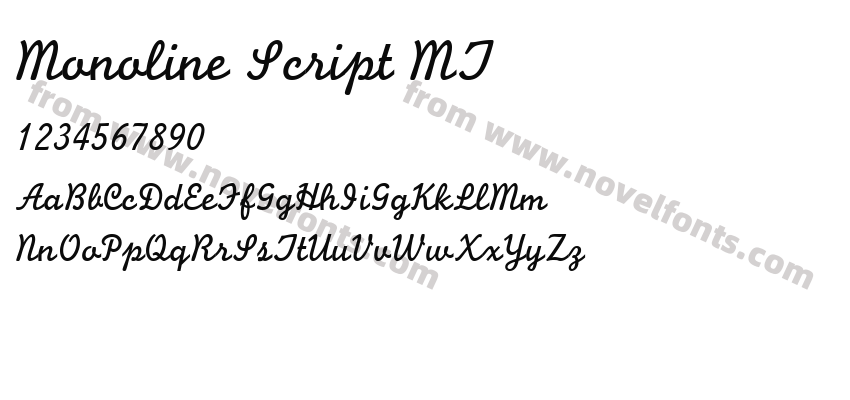 Monoline Script MTPreview