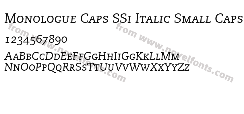 Monologue Caps SSi Italic Small CapsPreview