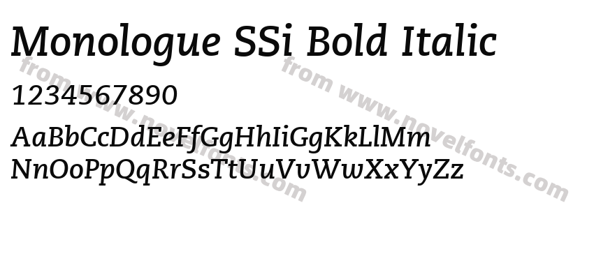 Monologue SSi Bold ItalicPreview