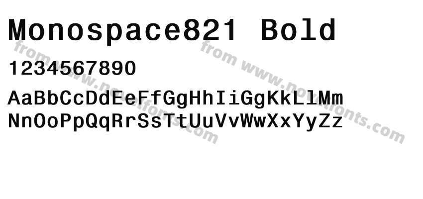 Monospace821 BoldPreview