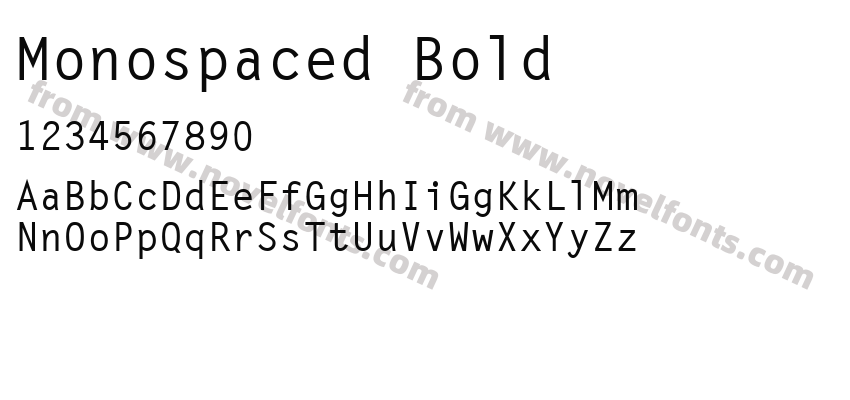 Monospaced BoldPreview