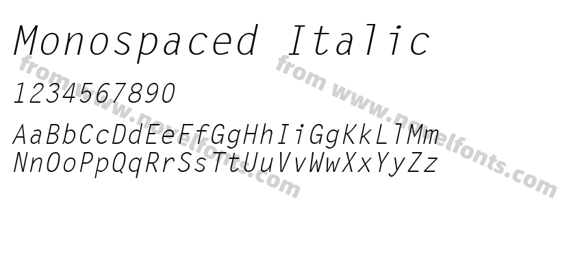 Monospaced ItalicPreview