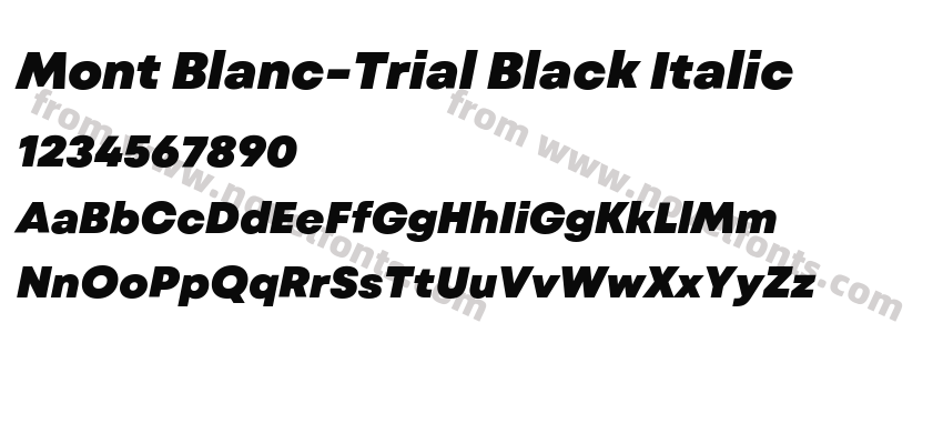 Mont Blanc-Trial Black ItalicPreview