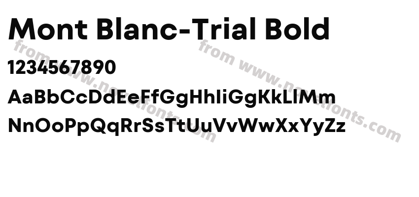 Mont Blanc-Trial BoldPreview