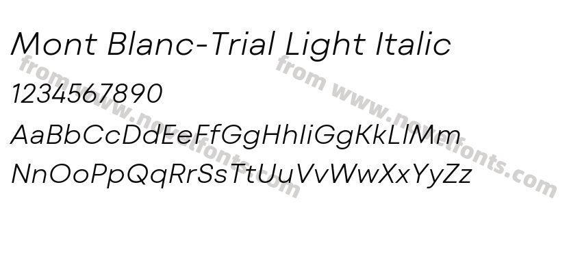 Mont Blanc-Trial Light ItalicPreview