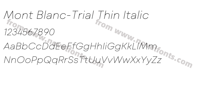 Mont Blanc-Trial Thin ItalicPreview