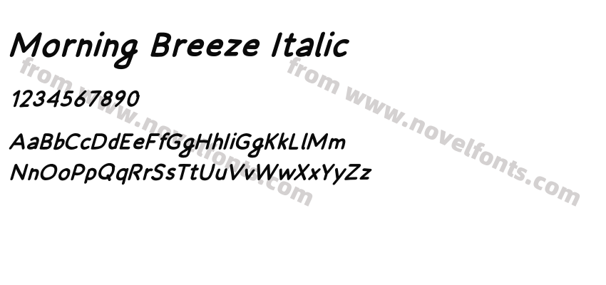 Morning Breeze ItalicPreview