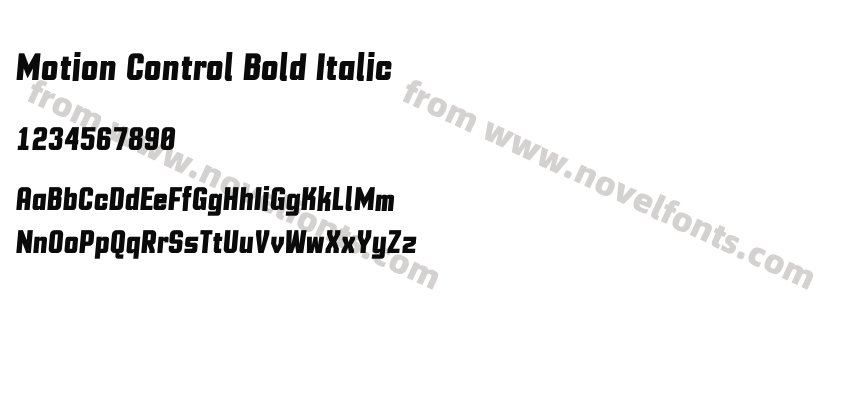 Motion Control Bold ItalicPreview