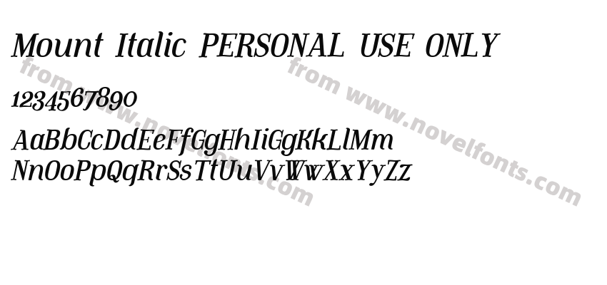 Mount Italic PERSONAL USE ONLYPreview