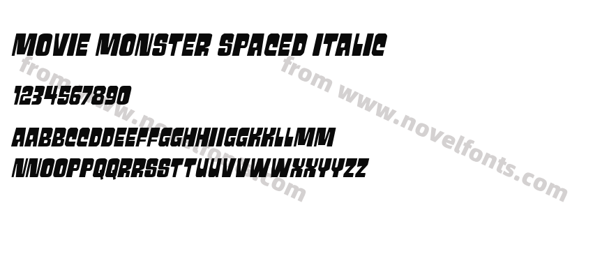 Movie Monster Spaced ItalicPreview