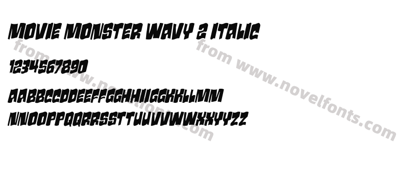 Movie Monster Wavy 2 ItalicPreview