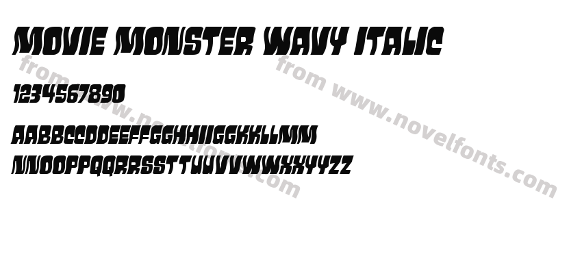 Movie Monster Wavy ItalicPreview