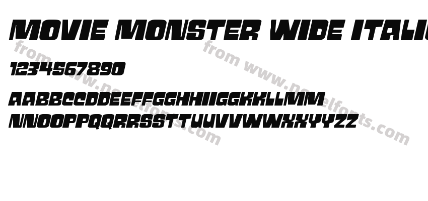 Movie Monster Wide ItalicPreview