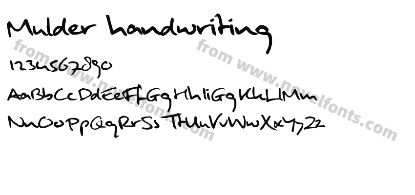 Mulder handwritingPreview