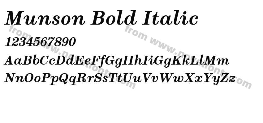 Munson Bold ItalicPreview