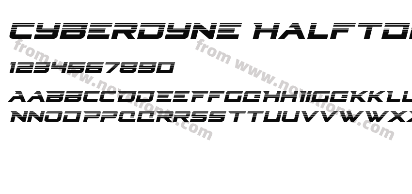 Cyberdyne Halftone ItalicPreview