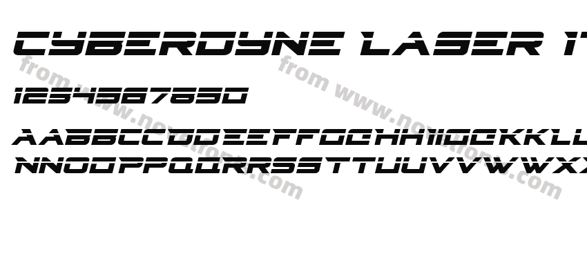 Cyberdyne Laser ItalicPreview