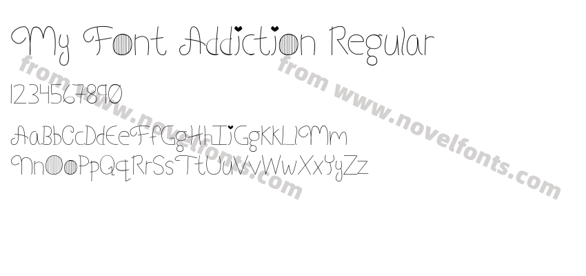 My Font Addiction RegularPreview