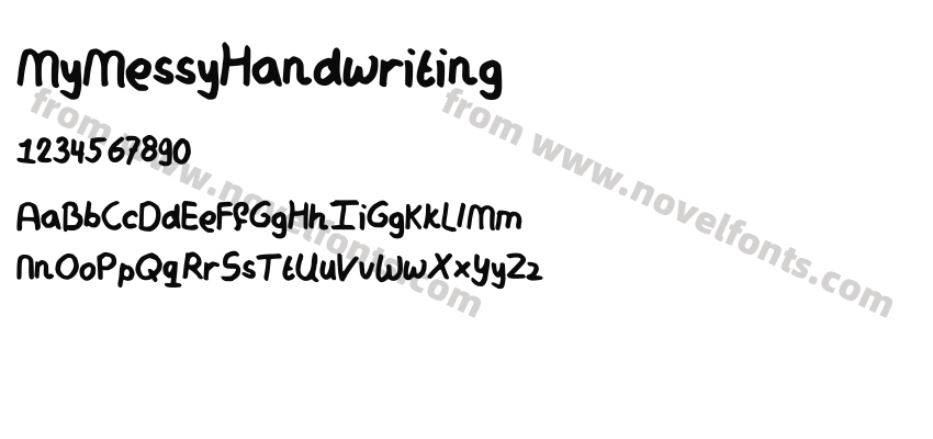 MyMessyHandwritingPreview