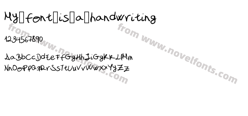 My_font_is_a_handwritingPreview