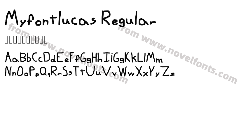 Myfontlucas RegularPreview