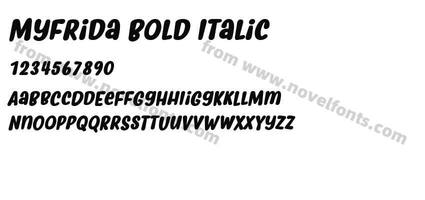 Myfrida Bold ItalicPreview