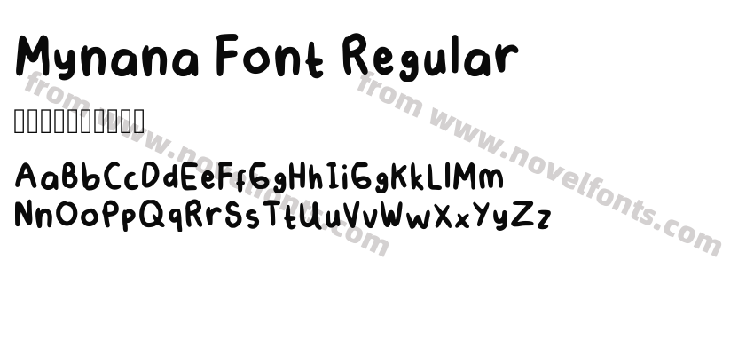 Mynana Font RegularPreview