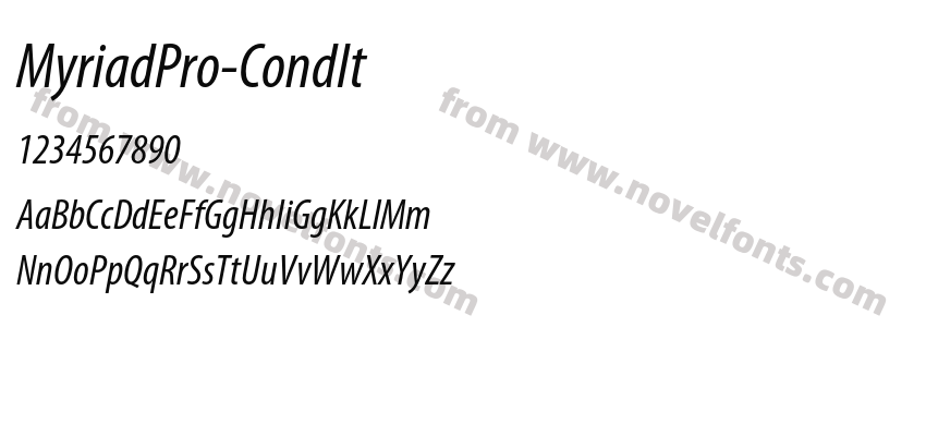 MyriadPro-CondItPreview