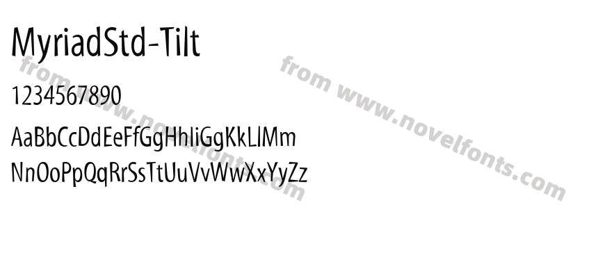 MyriadStd-TiltPreview