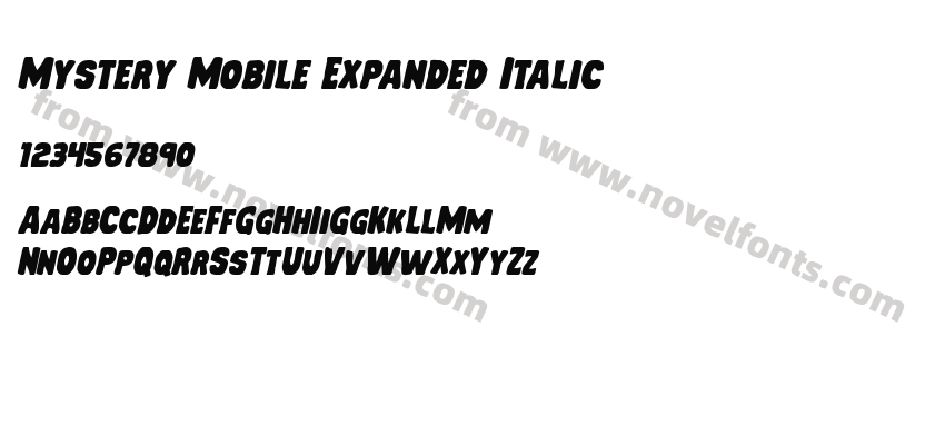 Mystery Mobile Expanded ItalicPreview