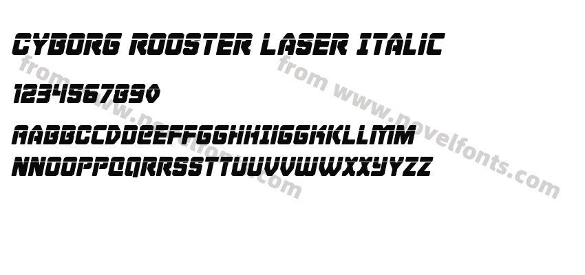 Cyborg Rooster Laser ItalicPreview