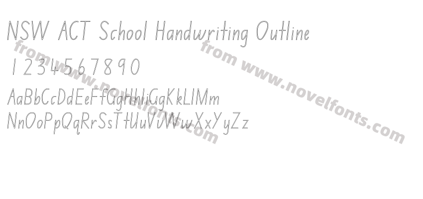 NSW ACT School Handwriting OutlinePreview