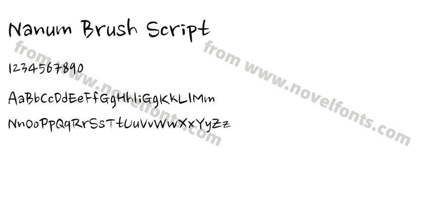 Nanum Brush ScriptPreview