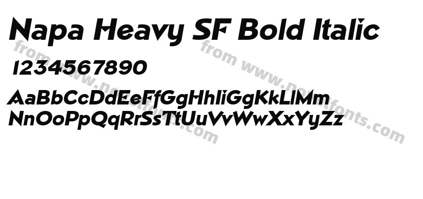 Napa Heavy SF Bold ItalicPreview