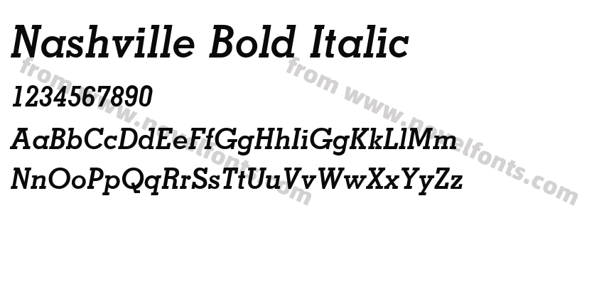 Nashville Bold ItalicPreview