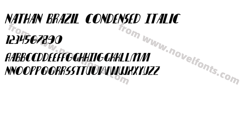 Nathan Brazil Condensed ItalicPreview