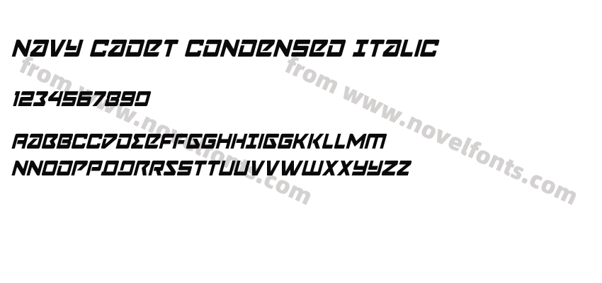 Navy Cadet Condensed ItalicPreview