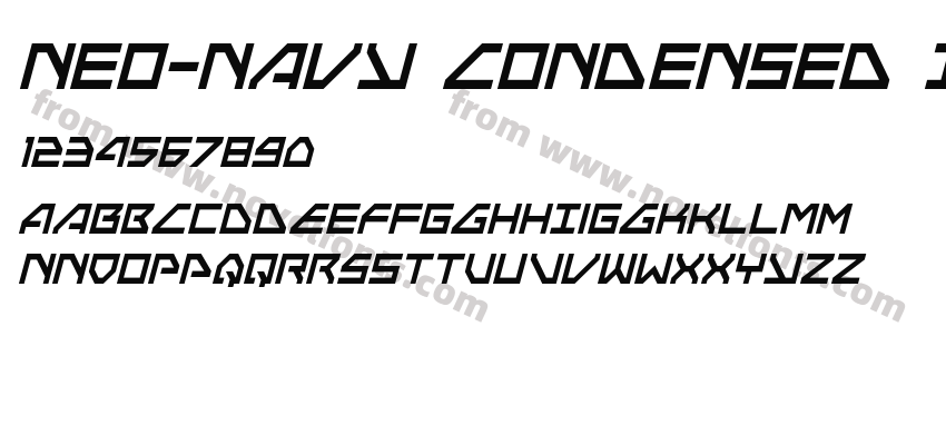 Neo-Navy Condensed ItalicPreview