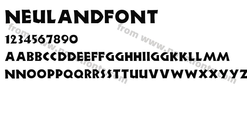 NeulandFontPreview