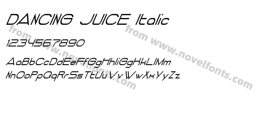 DANCING JUICE ItalicPreview