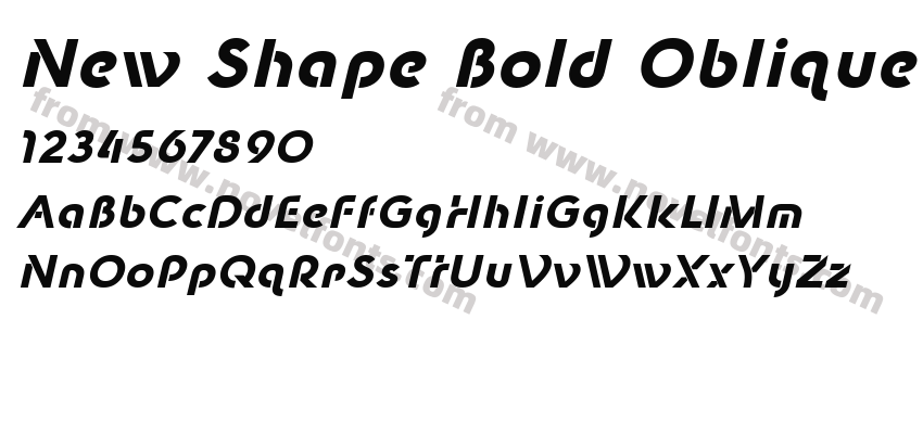 New Shape Bold ObliquePreview