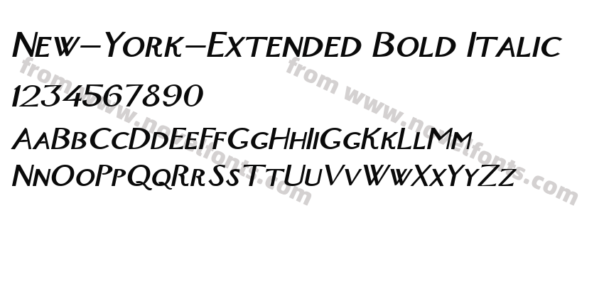 New-York-Extended Bold ItalicPreview